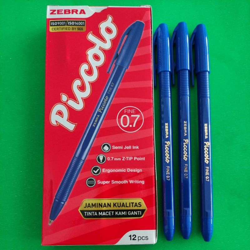 

Pulpen Ballpoint Zebra Piccolo Blue 0.7 Per Pak Isi 12