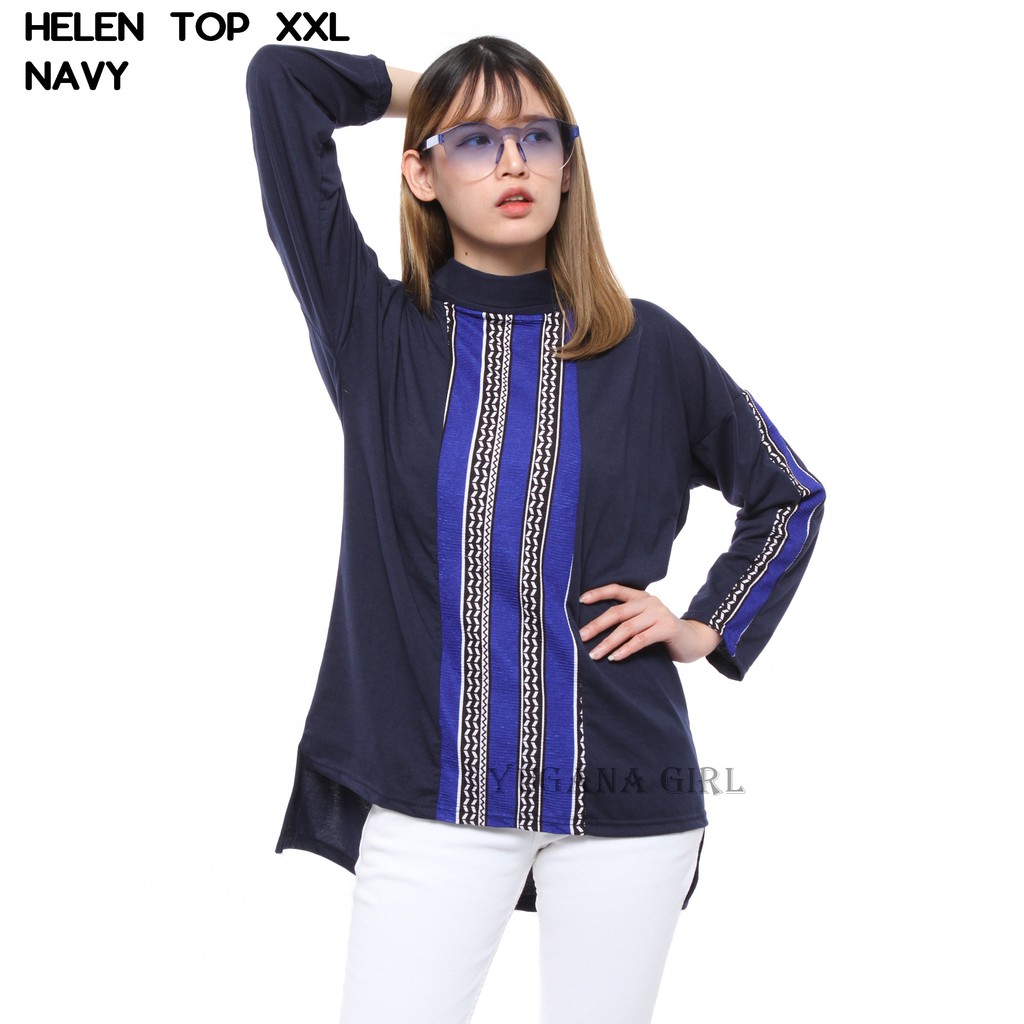 Monellina Fashion Baju  Blouse  Atasan XXL Jumbo  Murah  