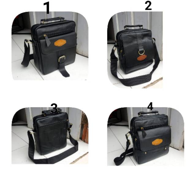 Swipe >> Tas Kulit Papirut size tanggung Warna Biru Asli Sukaregang garut Tas Selempang Kulit Pria