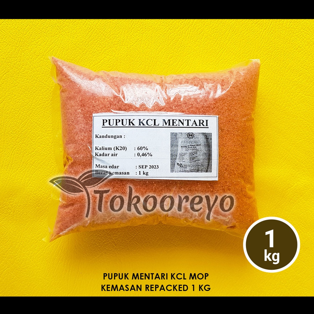 PUPUK MENTARI MOP KCL 1 KG KEMASAN REPACK