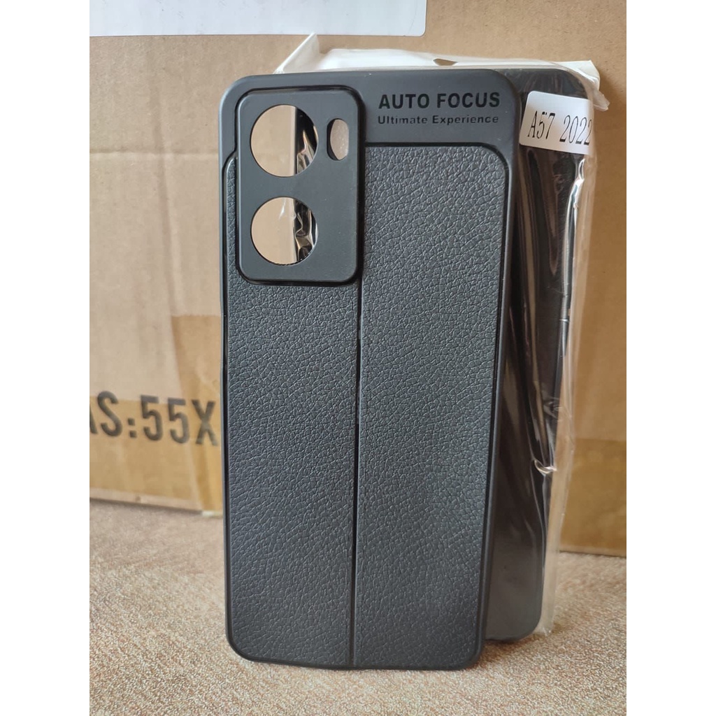 Auto Focus Oppo A57 4G 2022 / A5S / A7 / A77S Leather SoftCase Oppo A7 2018 AUTOFOCUS Oppo AX5s CPH1909 Motif Kulit Jeruk