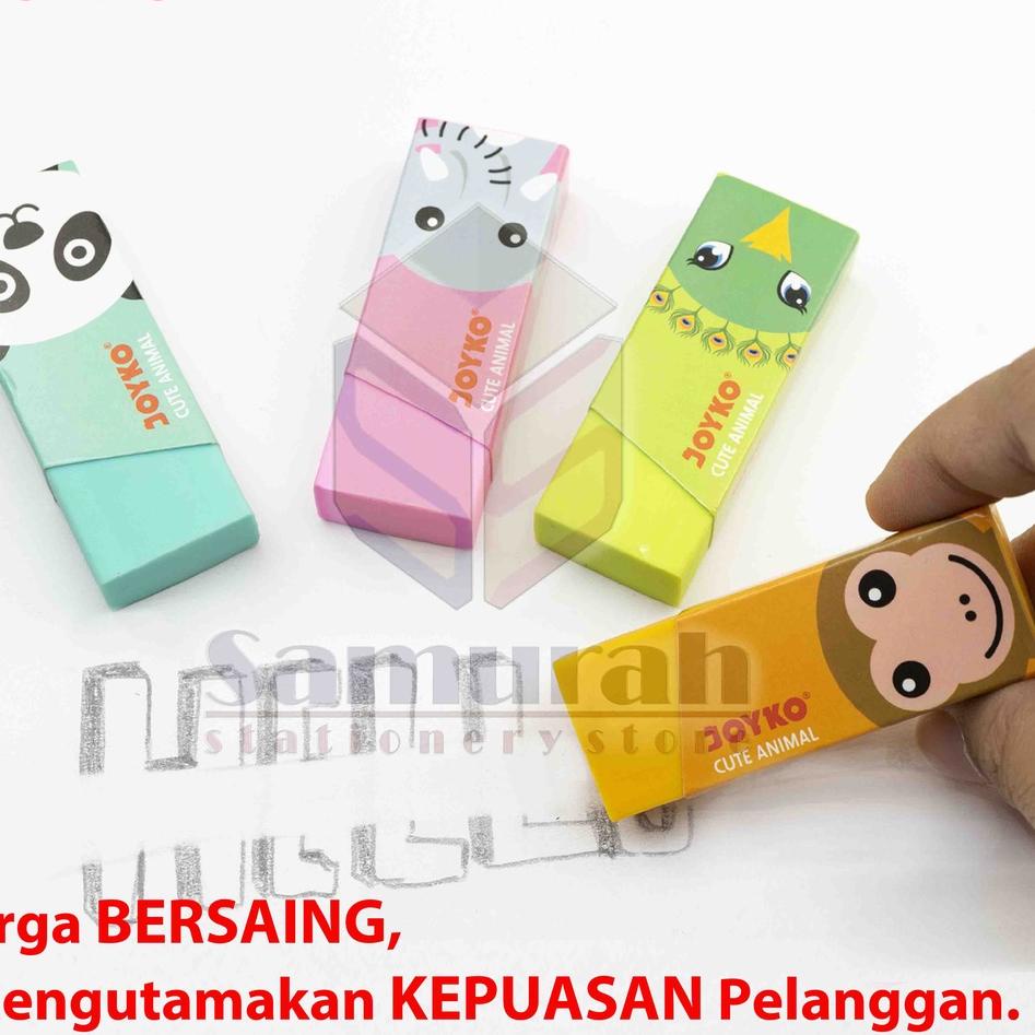 

Lebih Meriah Penghapus Pensil Joyko ER-116 Besar ( 20 Pcs ) / Eraser ER 116 Colours BIG / Hapusan Stip Fancy Pencil Gede Panjang B20 4 Warna - Hijau - Orange - Pink - Biru