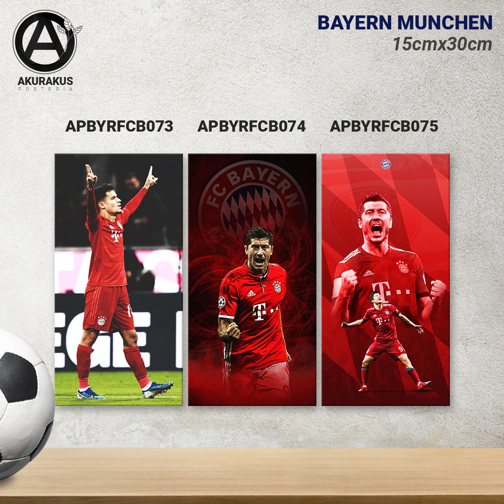 WALL DECOR HIASAN DINDING POSTER BAYERN MUNCHEN FC APBYRFCB073-075
