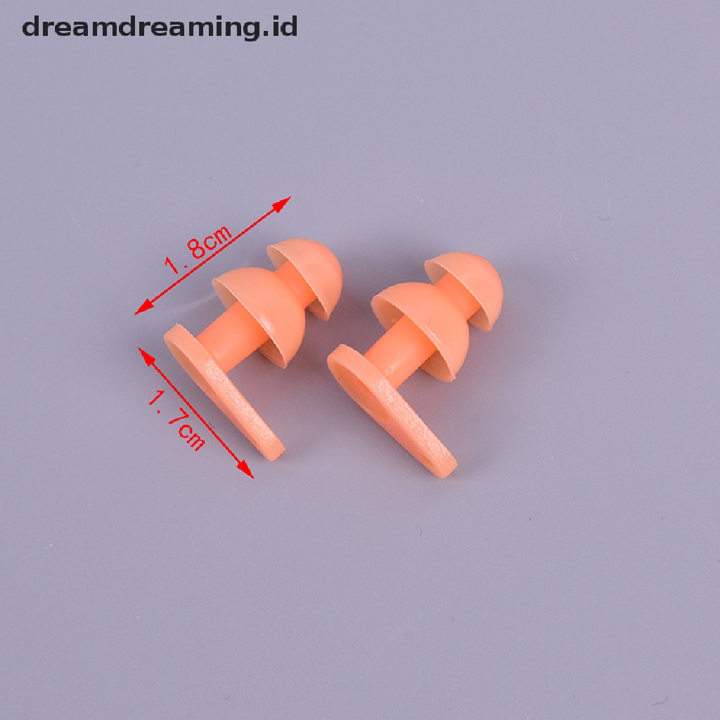 (dreamdreaming.id) 1 Pasang Earplugs / Penutup Telinga Bahan Silikon Anti Air Untuk Berenang / Olahraga Air