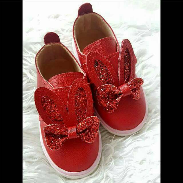 Sepatu Anak Cewek Kekinian Alice Rabbit Red Shoes