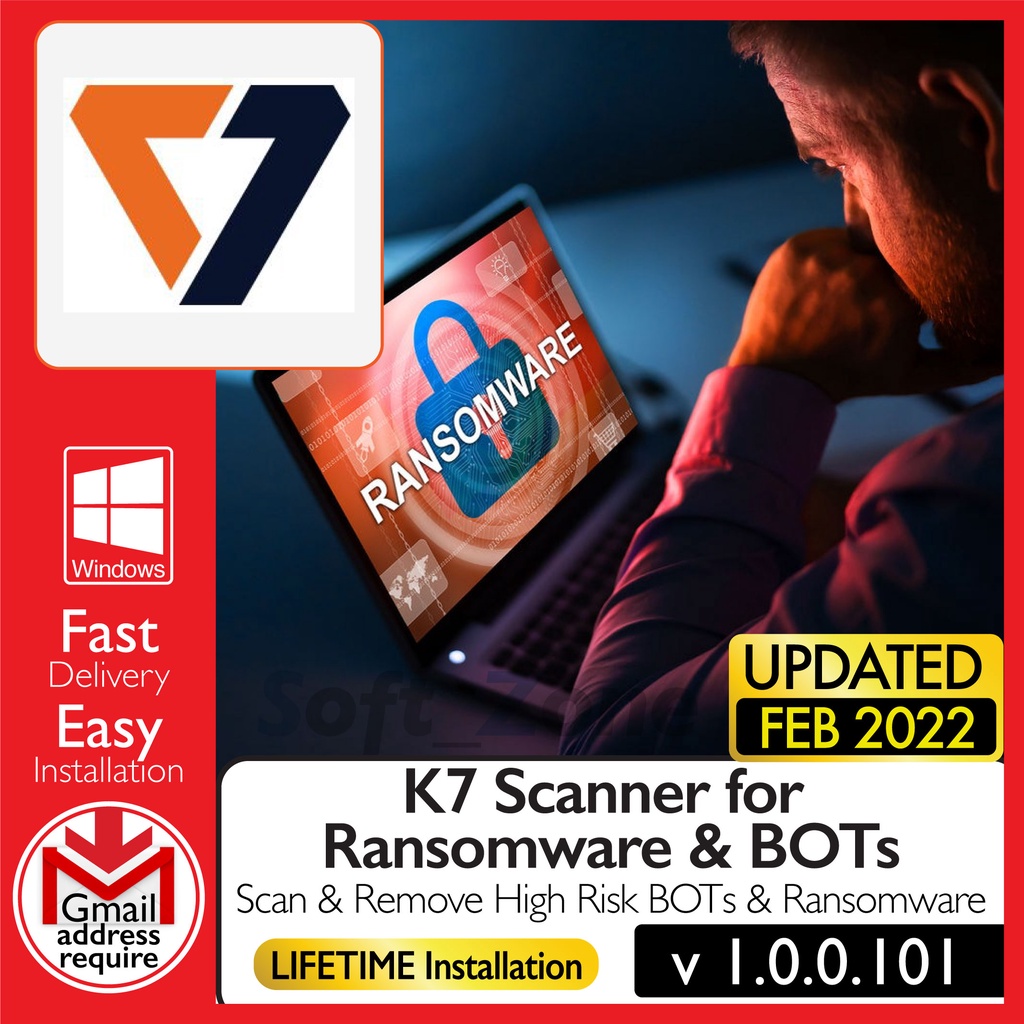 

K7 Scnnr fr Rnsmwr & BOTs 1.0.0.101 - Scn & Rmv Hgh Rsk BOTs & Rnsmwr [WINDOWS x64] - Dgtl Dwnld