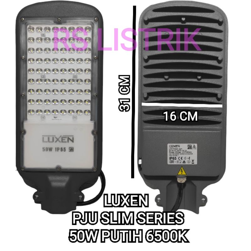 LUXEN LAMPU PJU 50W 50 WATT CAHAYA PUTIH 6500K STREET LIGHT SNI