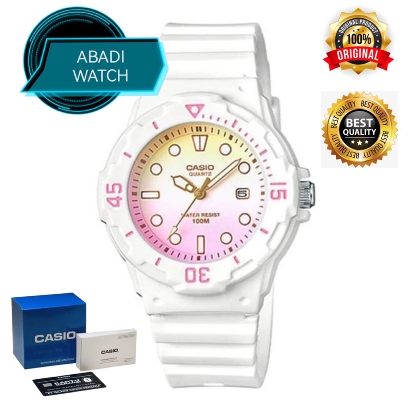 Casio Original LRW-200H-4E2/ LRW200H-4E2 Jam Tangan Analog  Wanita Karet ORIGINAL BUKAN BM