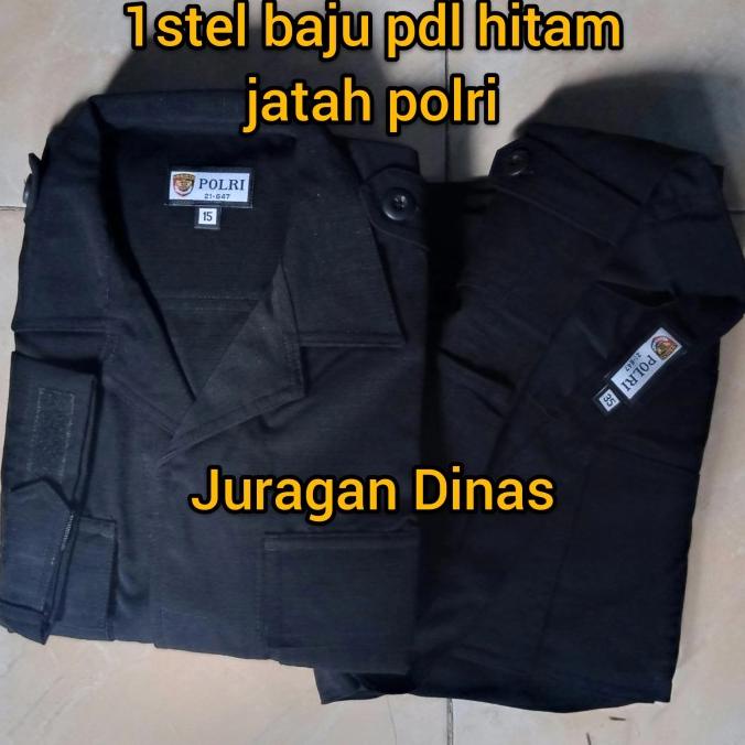 1 Stel Baju PDL Hitam Brimob Original Asli Jatah POLRI 2021 terbaru BAGUS