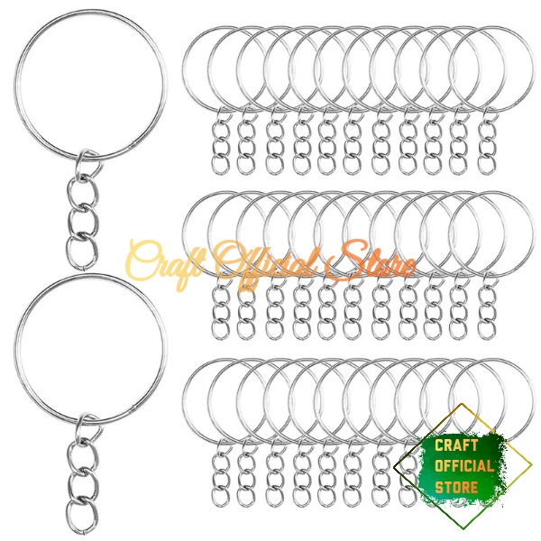 (6 pcs) Ring Gantungan Kunci Bandul Bahan Craft