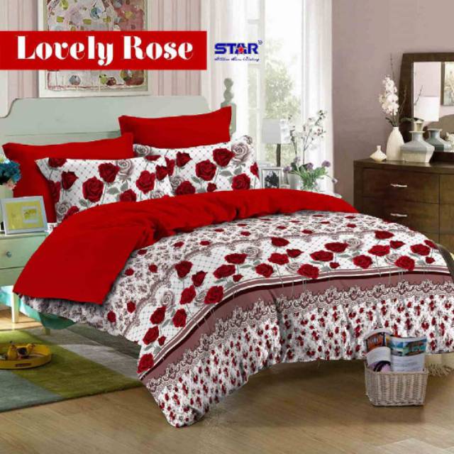 Sprei Katun Bonita Lovely rose uk 180/160/120