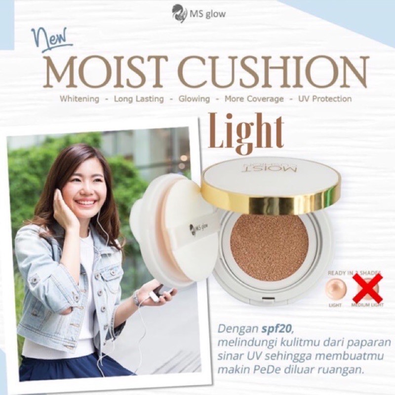Moist Cushion / Bedak Cushion MS GLOW (uang kembali bila tidak ori!!)-4