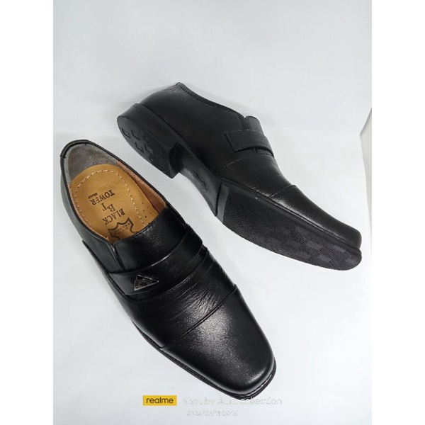 BT-793-Sepatu Pantofel Pria Sepatu Pantopel Formal Hitam Kerja Pesta Kulit