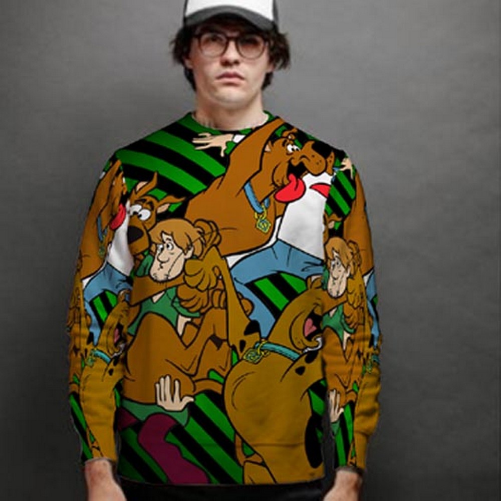 Casual Jaket Sweatshirt Scooby Doo SKU-7434106510539 Sweat Shirt Fullprint Bahan Polyester Jersey St