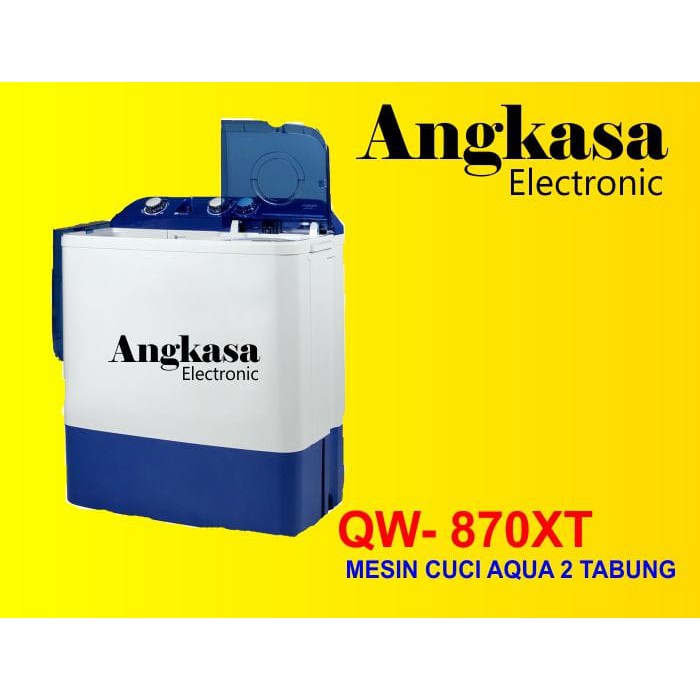Terlaris Mesin Cuci Aqua 8Kg - QW 870 XT / QW870 XT / QW 870XT / 2 Tabung