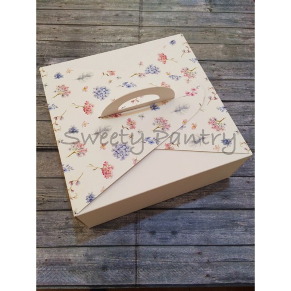 

box kue / dus kue / packaging kue ukuran 25x25cm model bunga