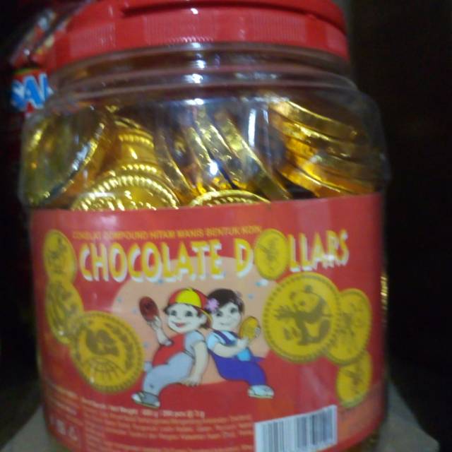 

Chocolate koin emas dollars