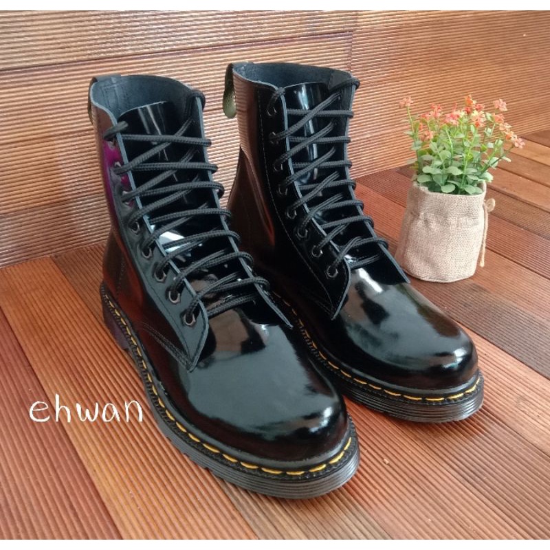 sepatu boot 8hole kulit sapi asli original ewhan mirip docmart