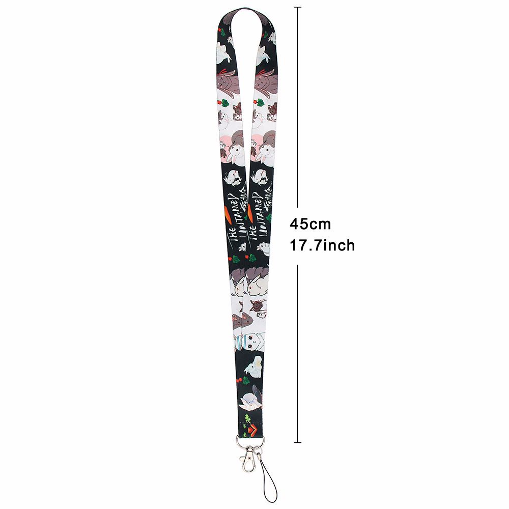 QUINTON Cut Lanyards Rabbit Pattern Mobile Phone Strap Anime Mo Dao Zu Shi Certificate Lanyard Keyring Mobile Phone Lanyard Neckband Webbing Hang Rope Lan Wangji Mobile Phone Hanging Rope