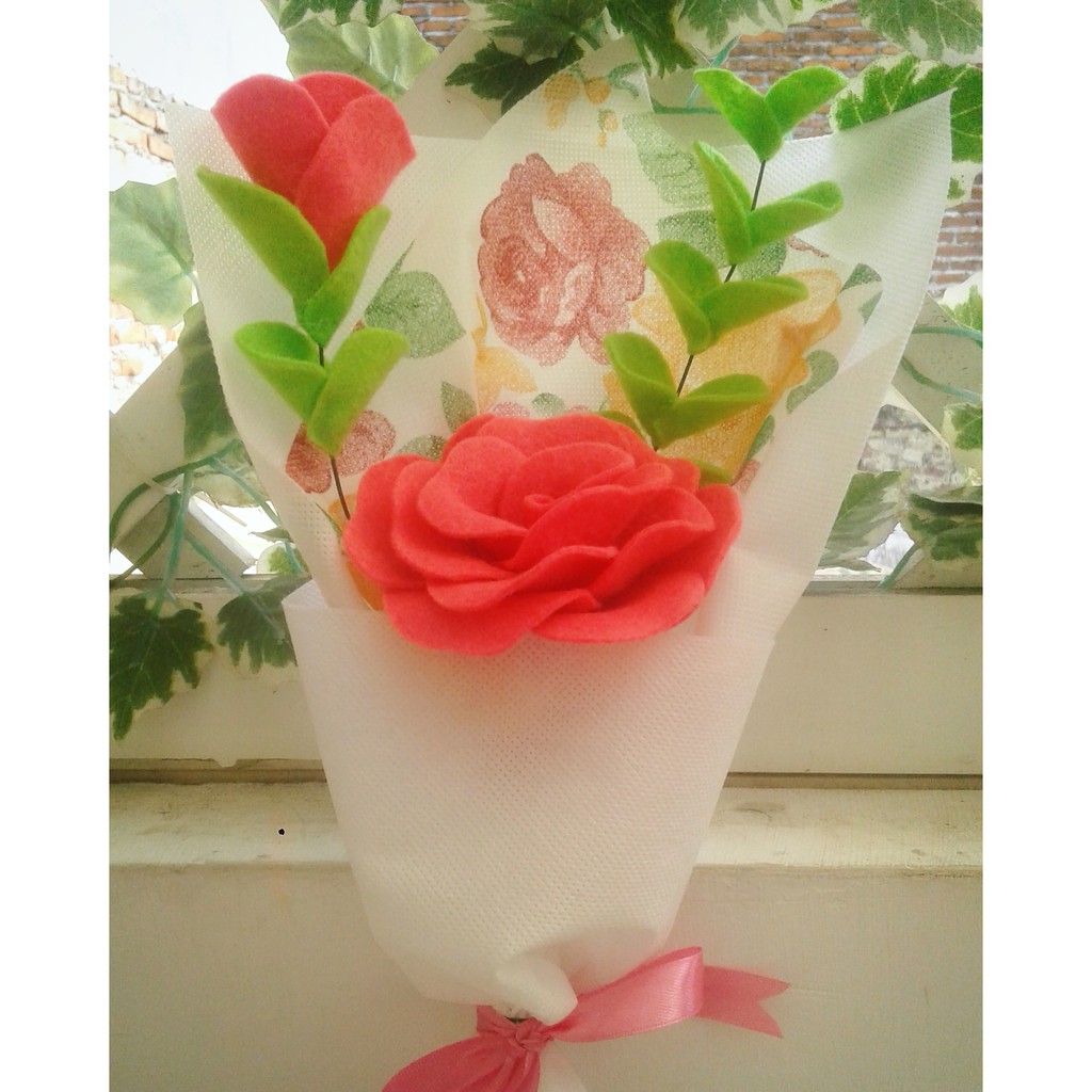 BUKET BUNGA FLANEL 005 / BUKET BUNGA MURAH / BUKET WISUDA