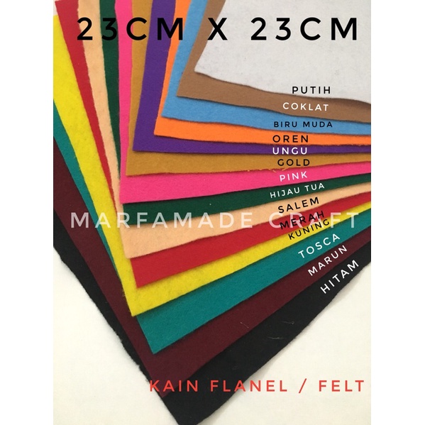 

Kain Flanel Per Lembar 23cm x 23cm