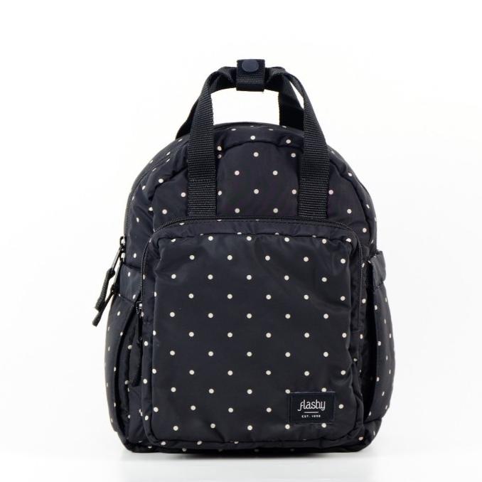 Tas Ransel mini Flashy Larbert Four Hitam Polka