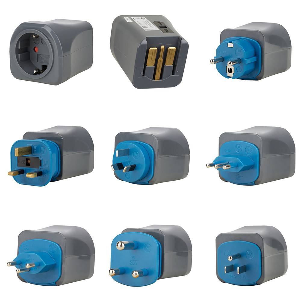 Brennenstuhl Travel Plugs 10A Fuse - Adapter Colokan Listrik Universal