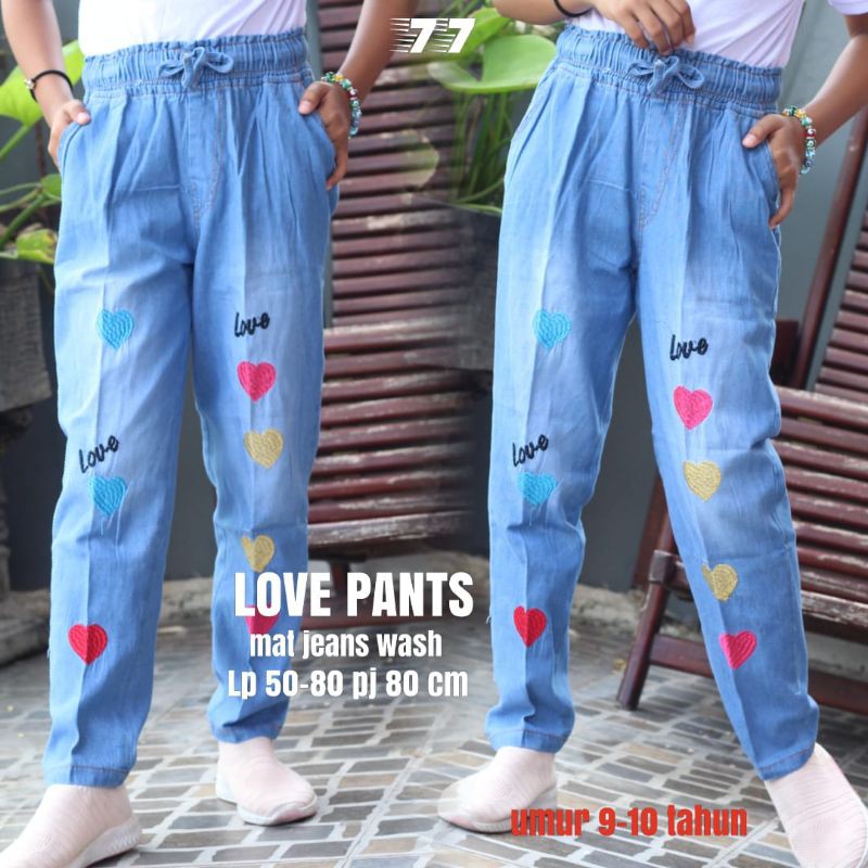 CELANA ANAK JEANS MOTIF UMUR 9-11 TAHUN