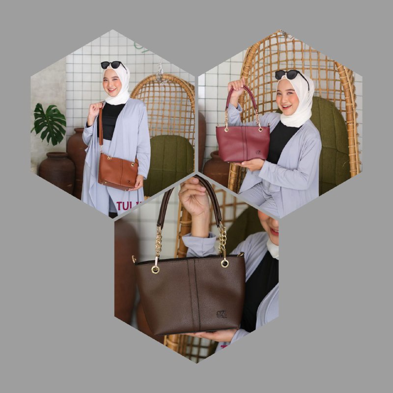 TULIP BAG ORIGINAL BY ZIWAFA OFFICIAL TAS SELEMPANG WANITA BAHU SHOULDER 2 IN 1 BAHAN KULIT SINTETIS