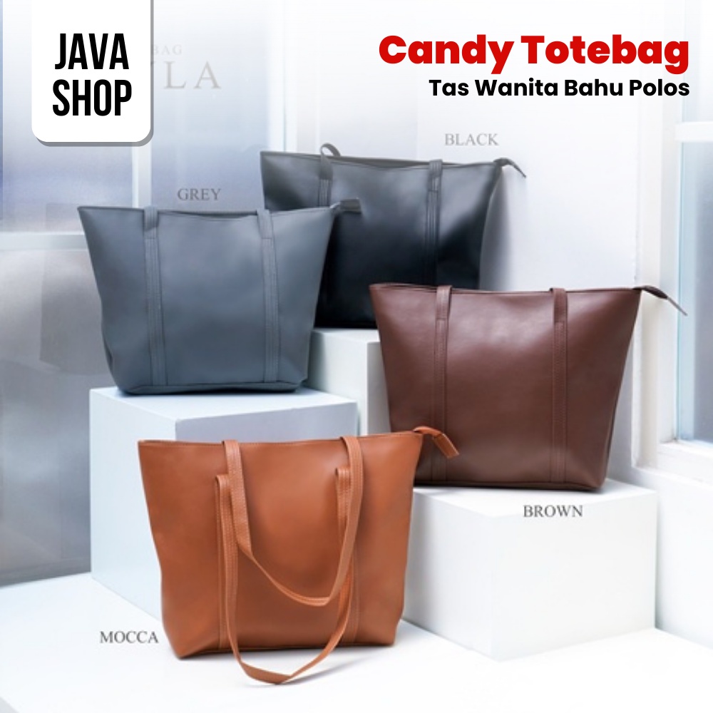 JAVASHOP Tas Wanita Candy Totebag Tas Bahu Polos