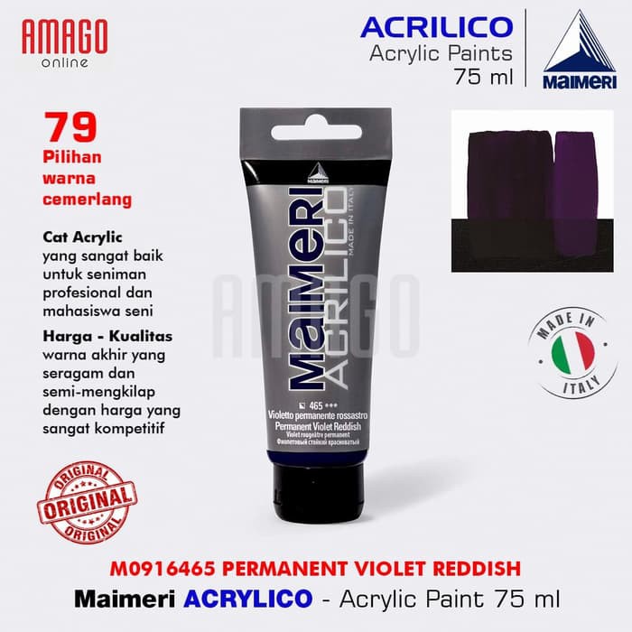 MAIMERI ACRILICO- ACRYLIC PAINT - PR. VIOLET REDDISH - 75ML - M0916465