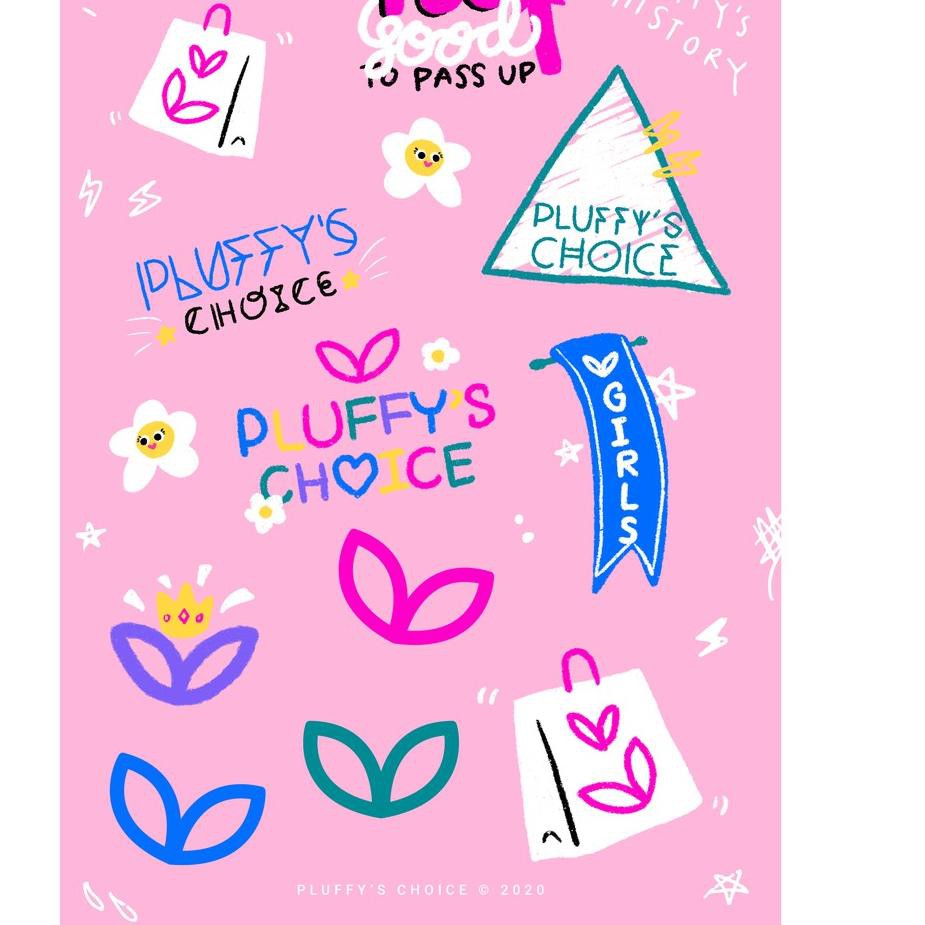 

HOT SALE!! (gsn-713) Pluffyschoice Logo History Birthday 2020 Tenrific A5 Sticker Pack