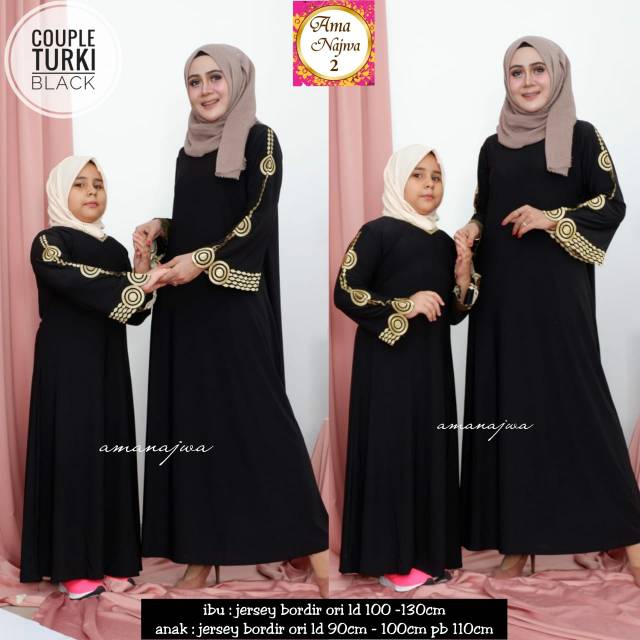 Couple abaya turki ibu anak