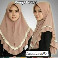 KERUDUNG/JILBAB REMPEL BERGO INSTAN RENDA 1,, TERLARISS BAHAN Seruty LEMBUT DAN MUDAH DI SETRIKA