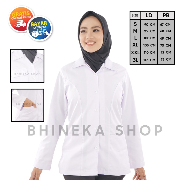 Kemeja Putih Wanita  Baju PDH Putih Kemeja Kerja Seragam Pns Wanita Kemeja Dinas Putih Perawat Baju Putih PNS Wanita Seragam Putih PNS Kemeja Putih Kerja