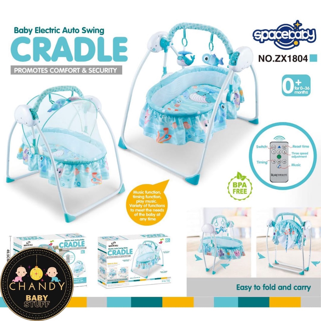 AYUNAN BAYI CRADLE ELECTRIC AUTO SWING ZX 1804 SPACEBABY