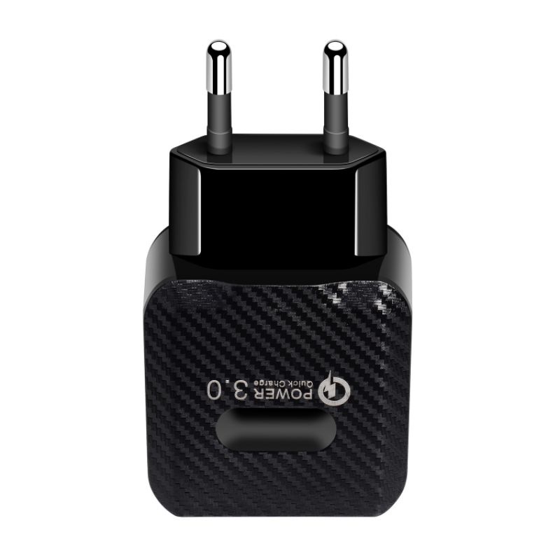 Quick Charge Qc 3.0 18 Watt Adaptor Fast Charging Batok Charger HP 3A 1 Port