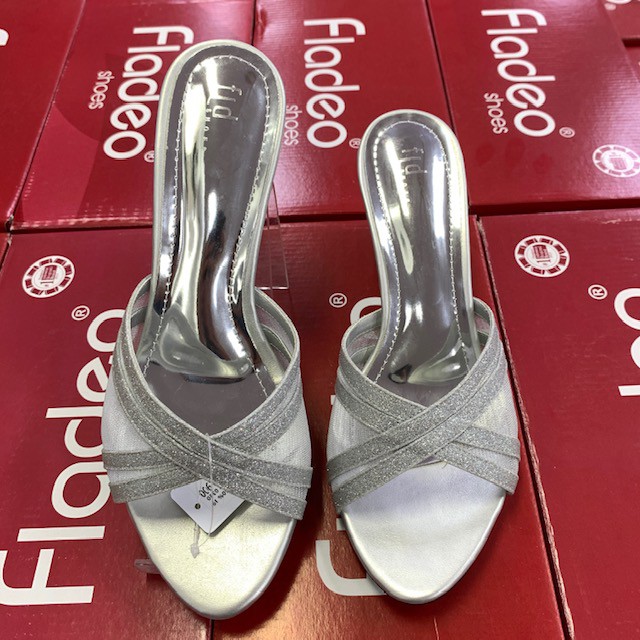FLADEO SANDAL PESTA WANITA/ LDF479-1IISLV/ SANDAL HAK TINGGI