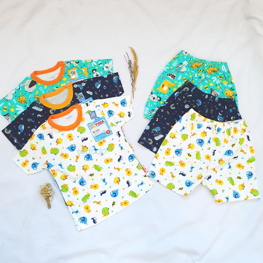Setelan Baju Oblong Pendek + Celana Pendek Set Yusa / Baju Tidur Piyama