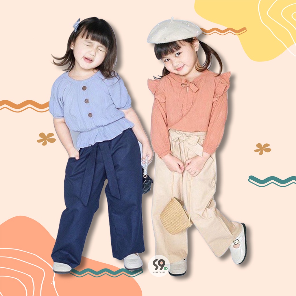 Celana kulot anak 1-5 th terlaris !!! bahan WOLFIS KULOT RIBON 99 ID PANTS ANAK