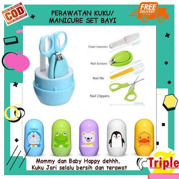 Gunting Kuku Bayi set 4 / Manicure Set Bayi / Gunting Kuku Bayi / Perawatan Kuku Bayi