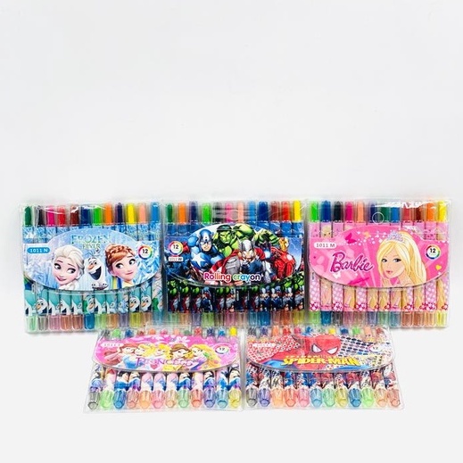 

CRAYON Krayon PUTAR PENDEK FANCY 12 WARNA Disney Avenger Frozen 1