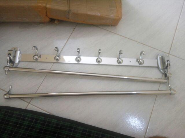Rak Handuk Lipat Minimalis 2 Susun Fio 2020- Gantungan Stainless Double Towel Rack Fiorentino