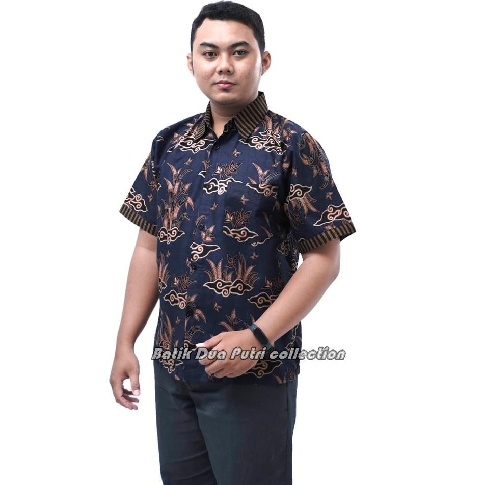 RTA.21My22l– Couple Batik Blouse Wanita Kemeja Pria S-M-L-XL-XXL-3L-4L-5L  Batik Dua Putri Collectio