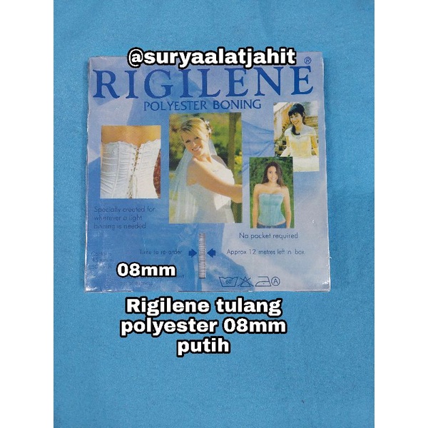 Rigilene tulang polyester 08mm putih =rp.140.000/1pak