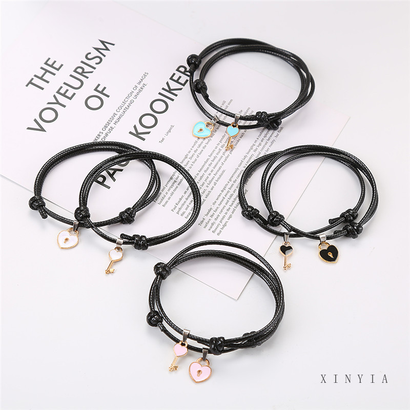 2Pcs / A Pasang Gelang Pasangan Gelang couple Kunci Cinta