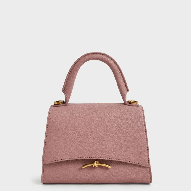 12.12 SALE | CK Huxley Metallic Push-Lock Top Handle Bag