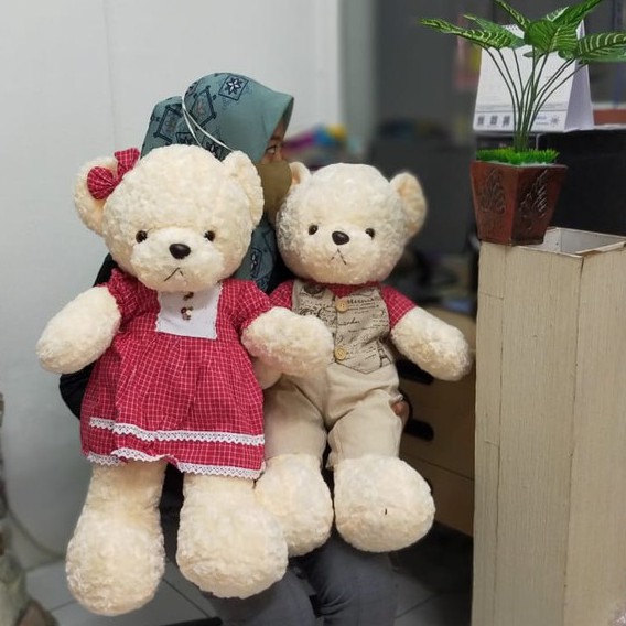 Boneka Teddy Bear Kotak Size 75cm/boneka teddy/boneka beruang/Boneka Couple/Boneka Pasangan