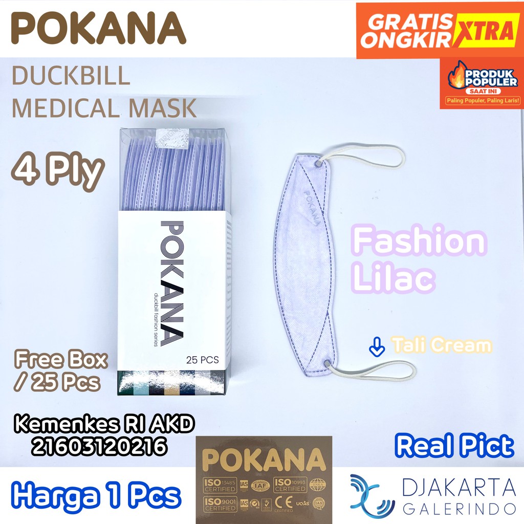 Masker POKANA Duckbill 4Ply Medical Mask - Fashion Series