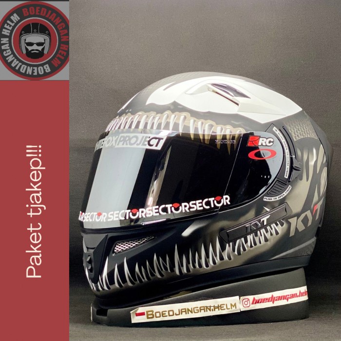HELM KYT K2 VENOM BLACK DOFF - FULL FACE - DOUBLE VISOR